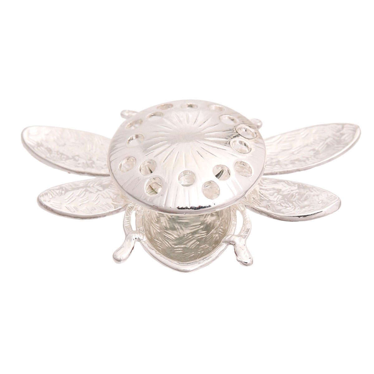 Brown and Silver Bee Magnet Brooch