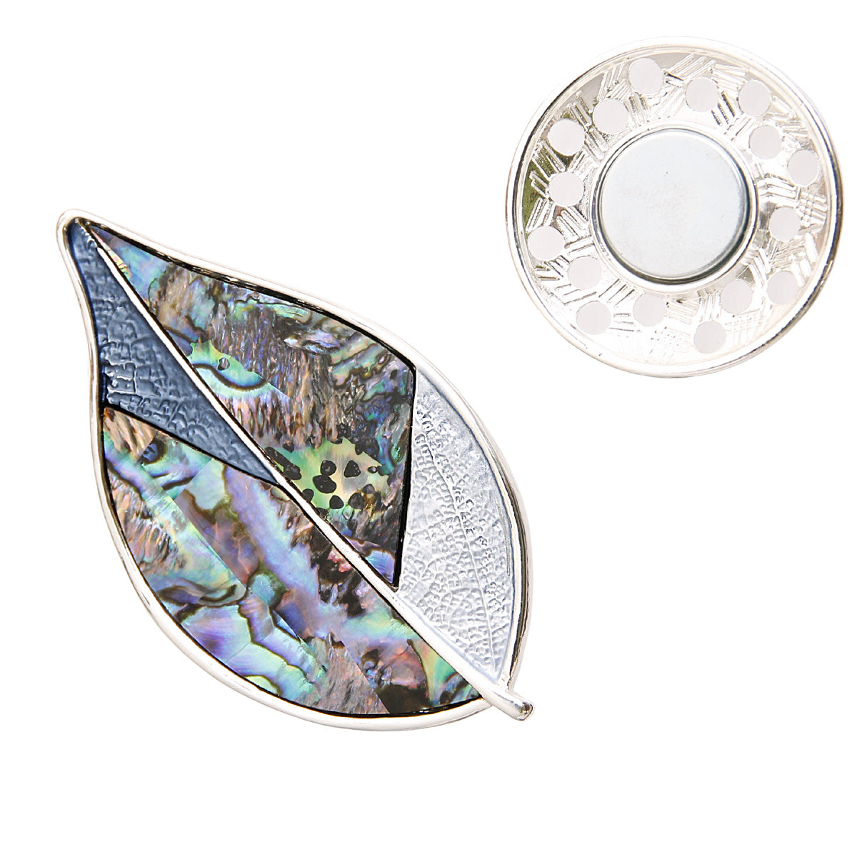 Silver Leaf Magnetic Pin