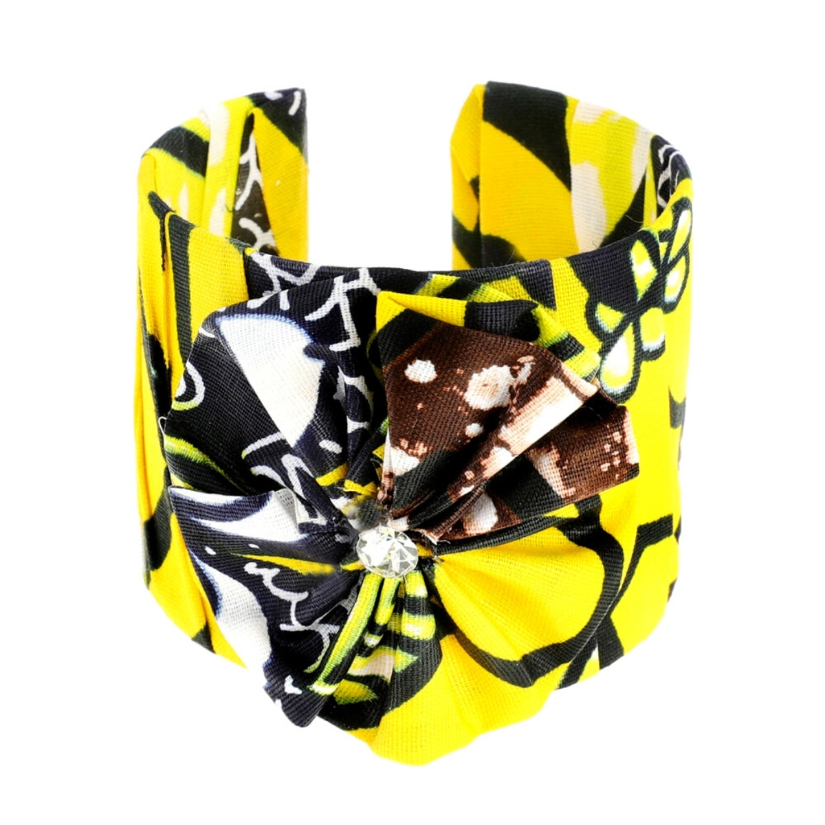 Yellow Afrocentric Fabric Cuff