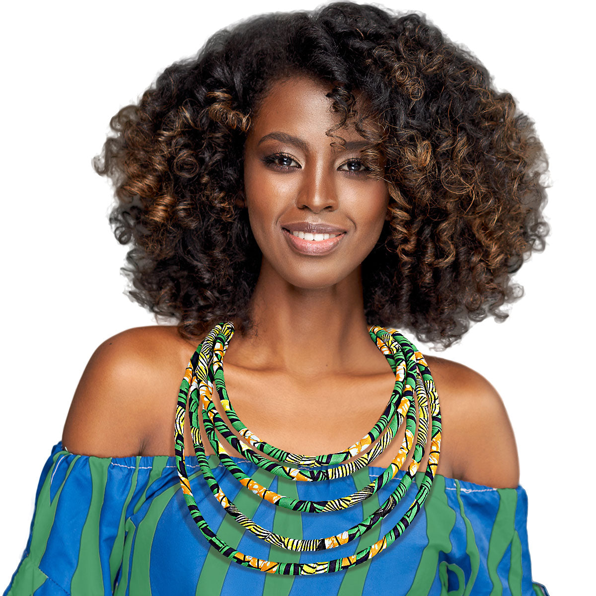 Green Tribal Layered Rope Collar