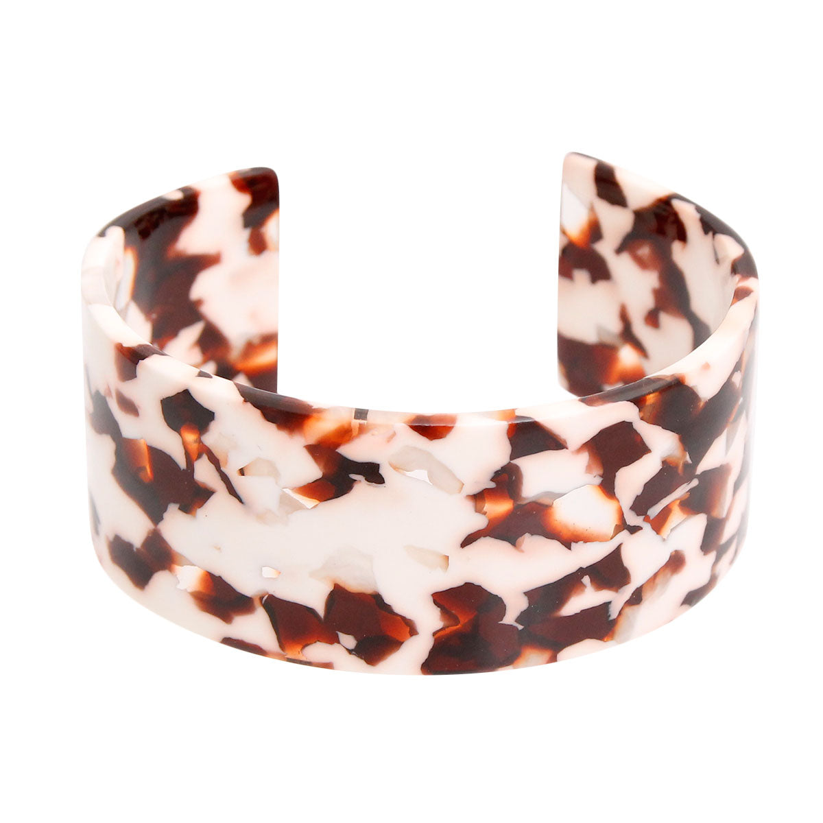 Brown Marbled Resin Cuff