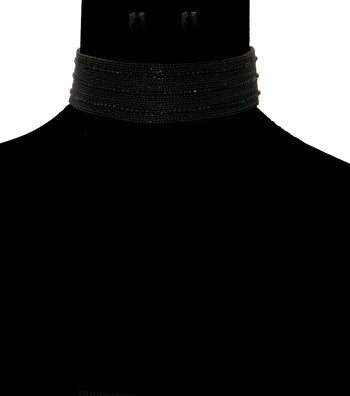 Metal Stoned Choker