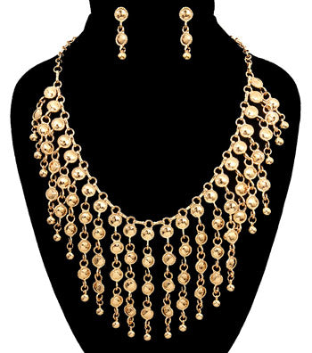 Drop Metal Necklace Set