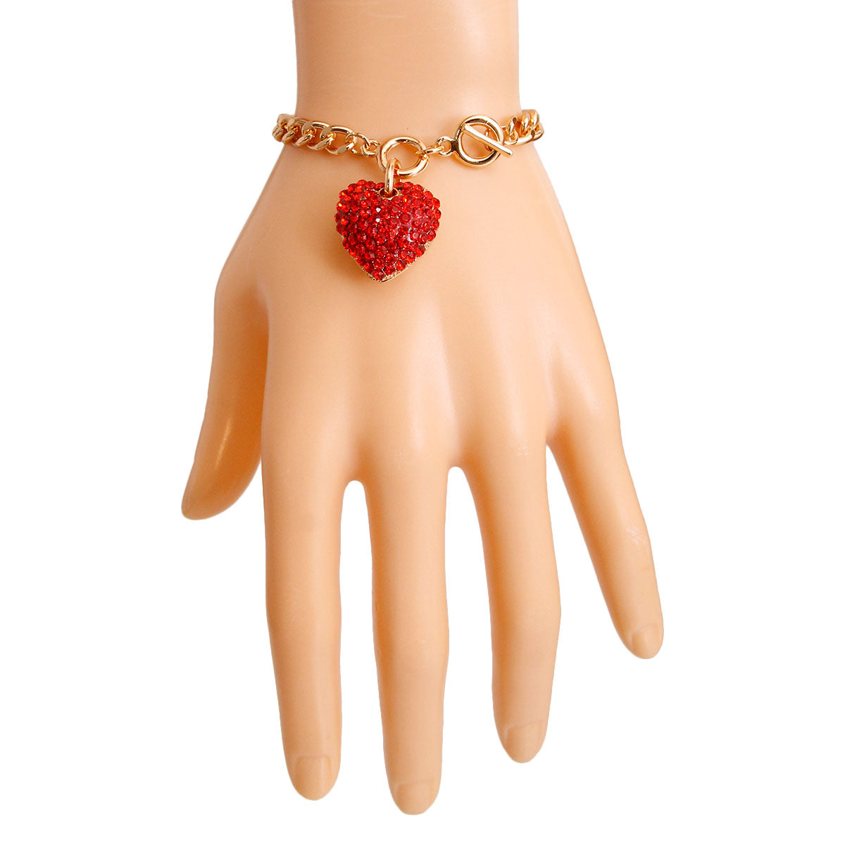 Red Heart Charm Bracelet