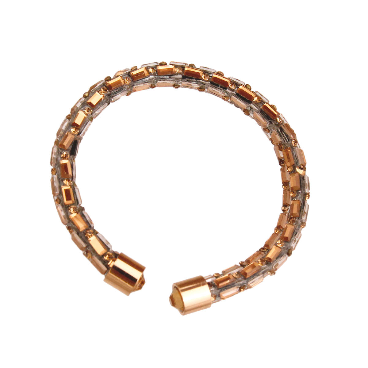 Gold Open Tube Bracelet