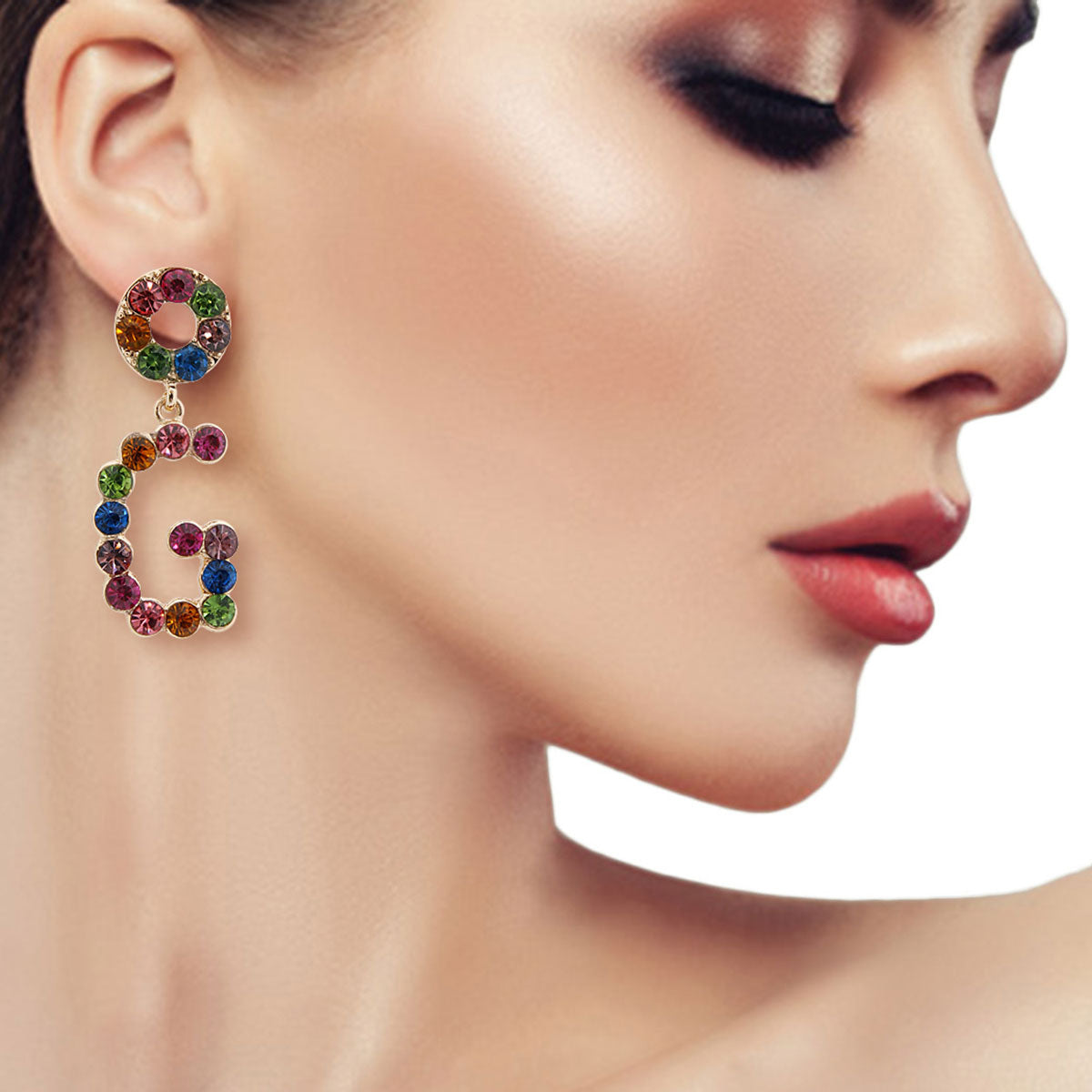 Multi Color Dangling G Designer Earrings