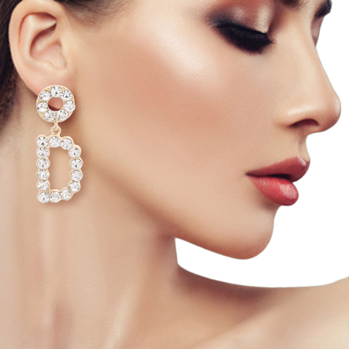 Gold Dangling D Dior Earrings