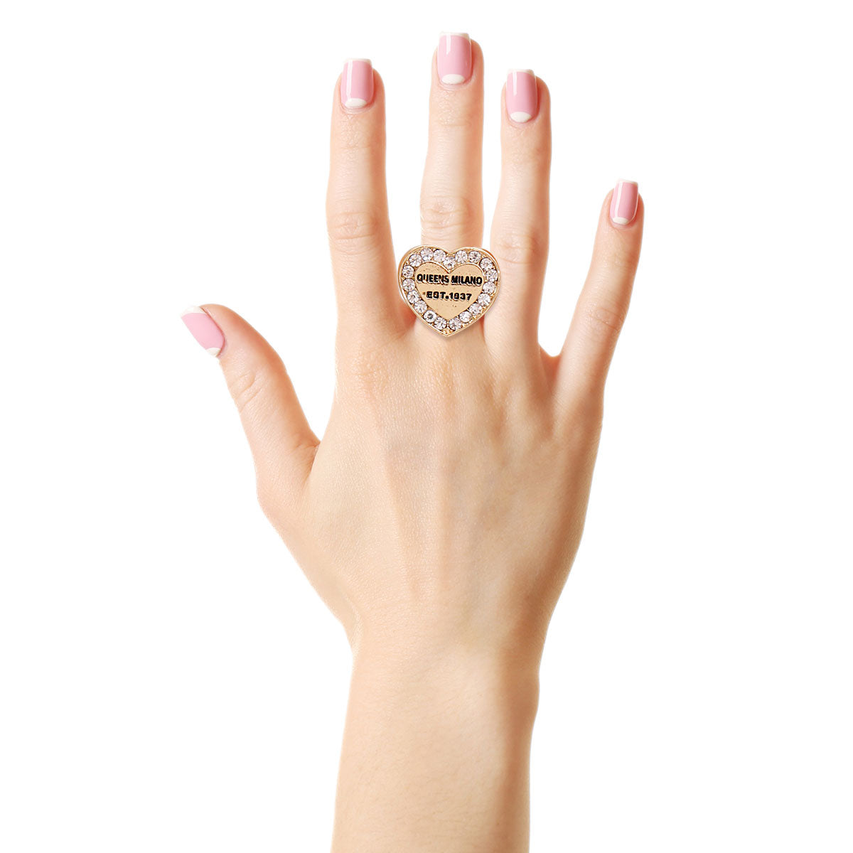 Gold Queen Milano Heart Ring