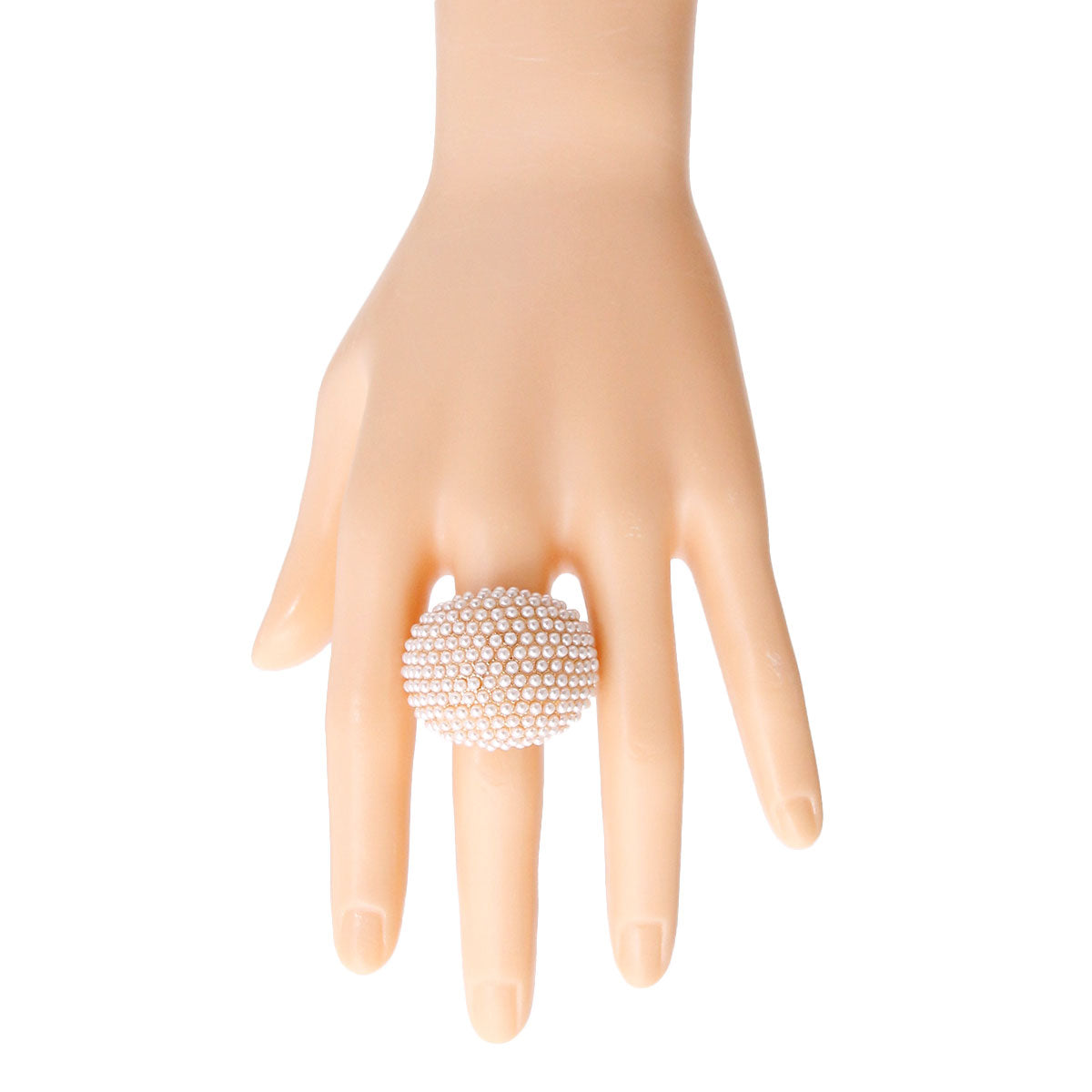 Cream Pearl Dome Cocktail Ring