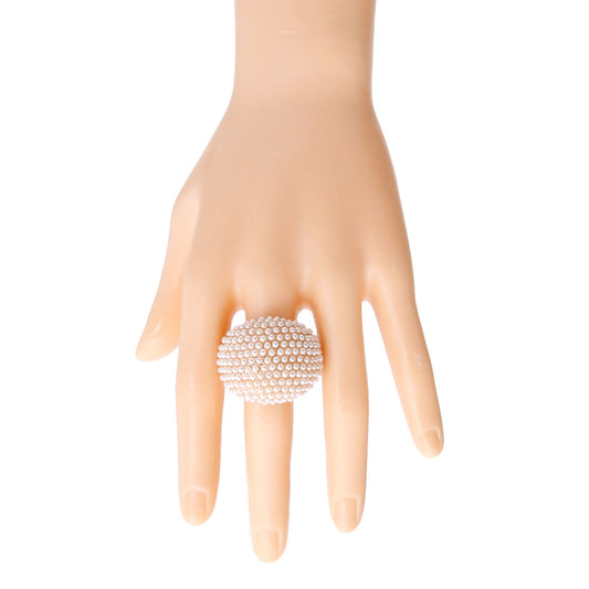 Cream Pearl Dome Cocktail Ring