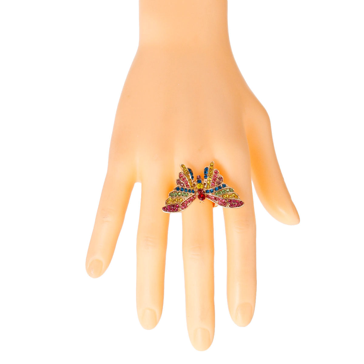 Multi Color Flutter Butterfly Ring