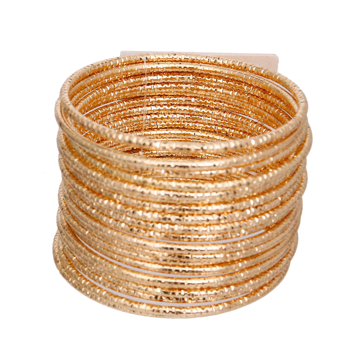 Gold Diamond Cut Bangle Set