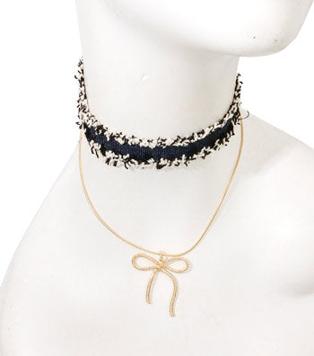 Ripped Denim Choker