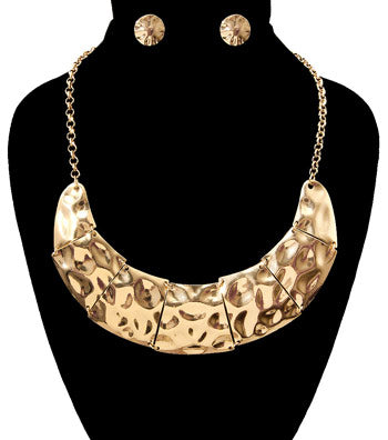 Hammered Necklace Set