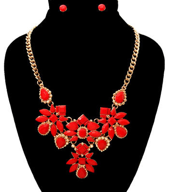 Flowers Necklace Set