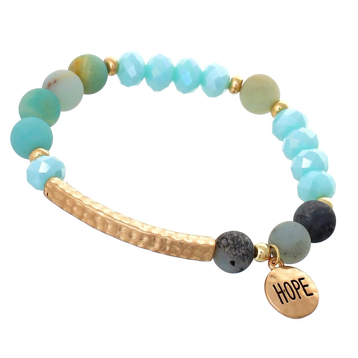 Light Blue Natural Stone Hope Bracelet