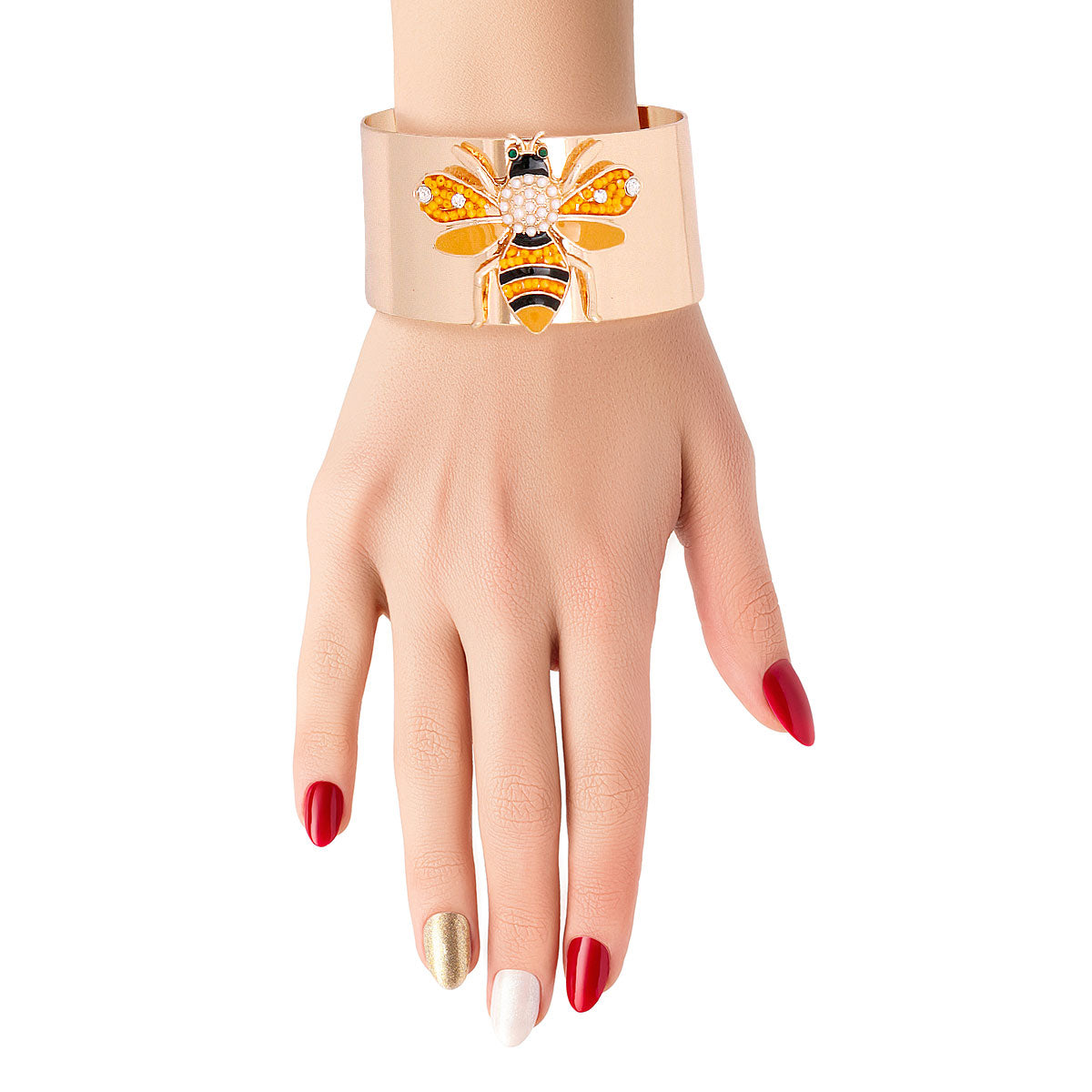 Designer Gold Yellow Bee Cuff