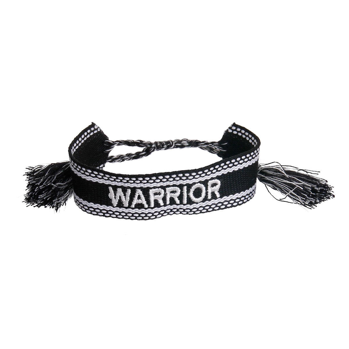 CD Inspired Black WARRIOR Embroidered Bracelet