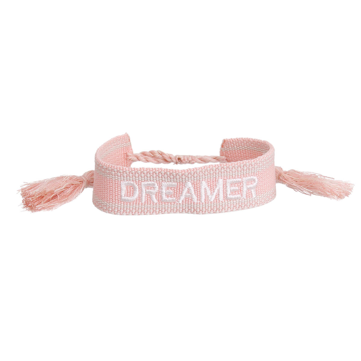 CD Inspired Pink DREAMER Embroidered Bracelet